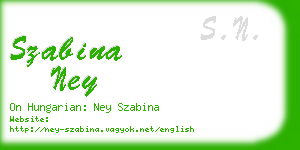 szabina ney business card